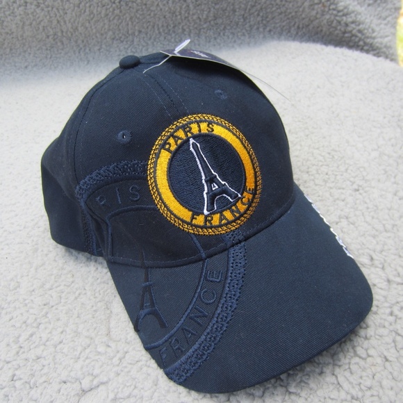 Paris France Hat  Embroidered City Of Lights Eiffle Tower Adjustable Back NWT - Picture 3 of 14